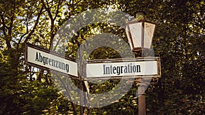 Signposts the direct way to integration versus demarcation