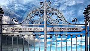 Signposts the direct way to integration versus demarcation