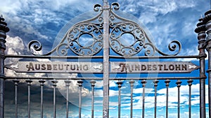 Signposts the direct way to minimum wage versus exploitation