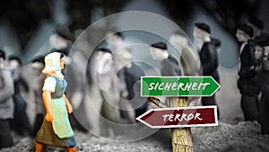 Signposts the direct way to security versus terror