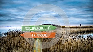 Signposts the direct way to security versus terror