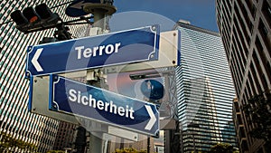 Signposts the direct way to security versus terror