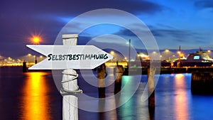 Signposts the direct way to self-determination photo