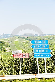 Signposts near Barolo