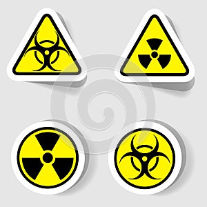 Signs of biological and radioactive contamination photo
