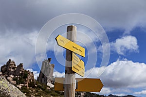 Signs for hikers