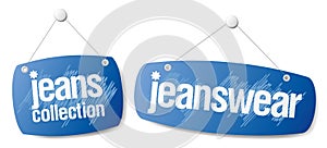 Signs for jeans collection