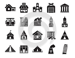 Signs logo illustration. Urban infrastructure vector icons set, modern solid symbol collection filled pictogram pack. Set includes