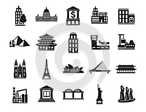Signs logo illustration. Urban infrastructure vector icons set, modern solid symbol collection filled pictogram pack. Set includes