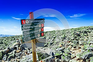 Signs of the Norwegian Trekking Association