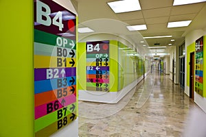 Signs for orientation in a clinic photo