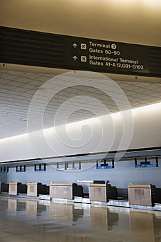 Signs for terminal and gates.