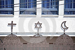 Signs of the Three Monotheistic Religions Haifa Israel