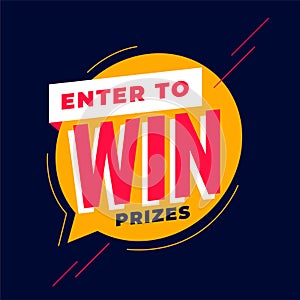 signup web contest and win big prizes background design