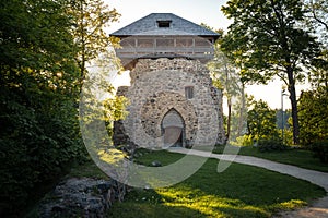 Sigulda Medieval Castle Watch Tower - Ruins of the Castle of the Livonian Order - Sigulda, Latvia