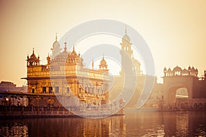 Sikh gurdwara Golden Temple (Harmandir Sahib). Amritsar, Punjab, India photo