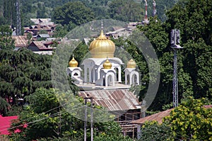 Sikh temple in Srinagar in Kashmir, India