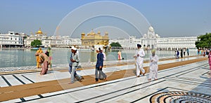 Sikh walking in the Golden Temple, Amritsar