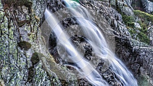 Siklawa waterfall close to the Five Polish Lakes Valley