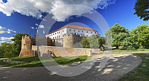 Siklos castle in spring, in Hungary