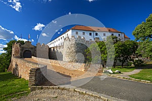 Siklos castle in spring, in Hungary