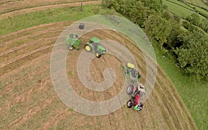 Silage contractors working grass