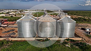 silage shed for grain storage photo