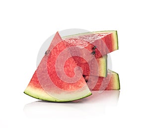Silce watermelon isolated on white background