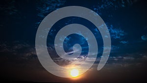 Silen sky with deep feelings.