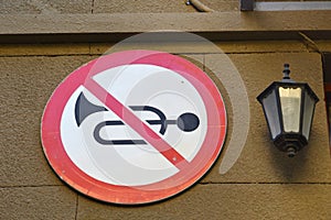 Silence Sign - No honking