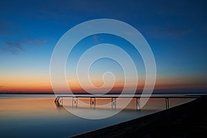 Silence after sunset at Vadum beach in Salling, Denmark
