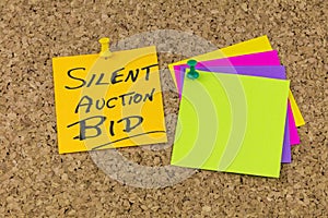 Silent auction bid sale bidder purchase buy fundraising event photo