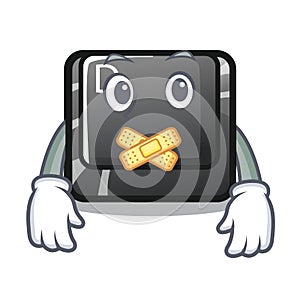 Silent button D in the cartoon shape