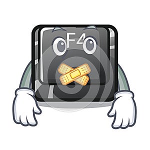 Silent button f4 on the mascot computer