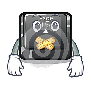 Silent button page up the keyboard mascot
