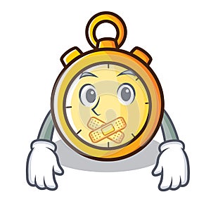 Silent chronometer character cartoon style