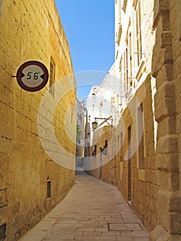 Silent City Mdina on Malta island