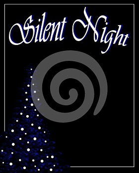 Silent night christmas background photo