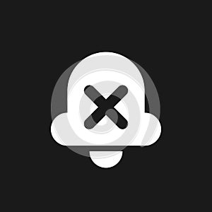 Silent notifications dark mode glyph ui icon