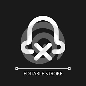 Silent notifications pixel perfect white linear ui icon for dark theme