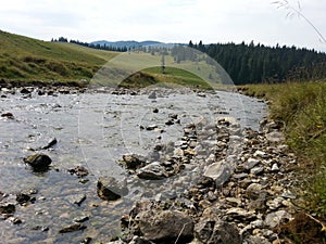 Silent river in Padis, Romania