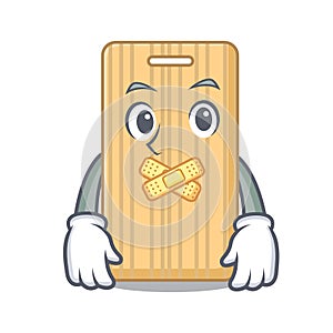 Silent wooden cutting board mascot cartoon