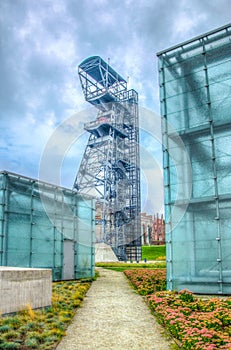 Silesian museum in Katowice built on place of a former coal mine, Poland