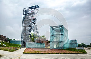 Silesian museum in Katowice built on place of a former coal mine, Poland