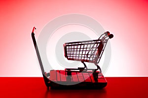 Silhoette of shopping cart