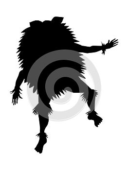 Silhouette of African shaman