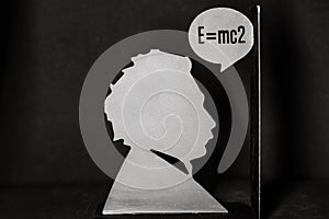 A silhouette of Albert Einstein