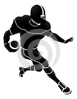 Silhouette American Football Player