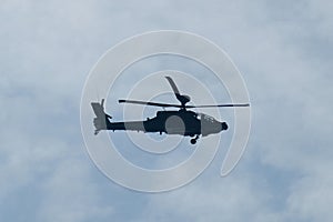 Silhouette of an Apache Helicopter