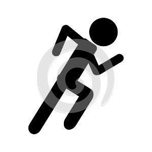 Silhouette athletic runner sport active